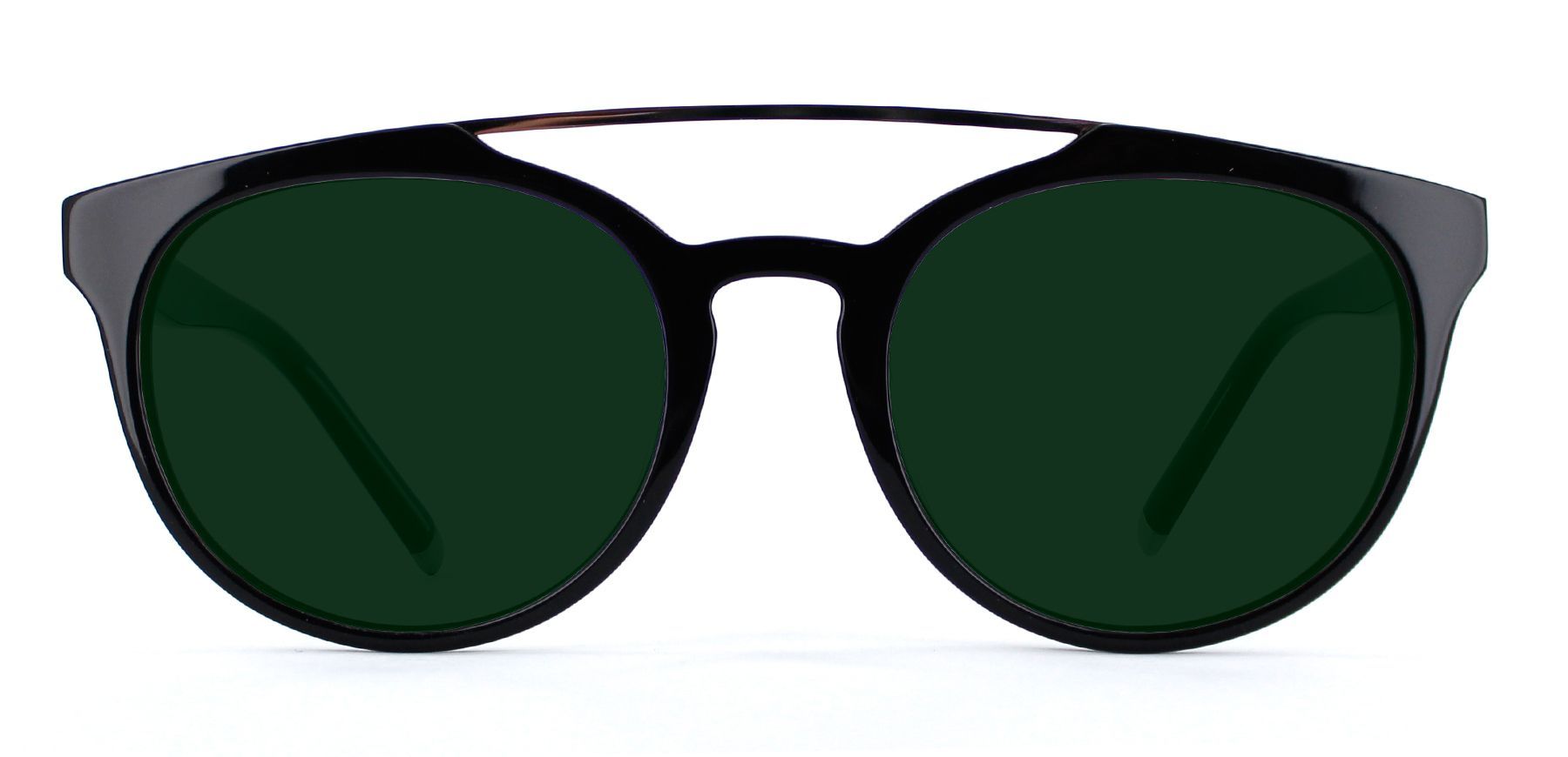 Black with Classic Green Lenses