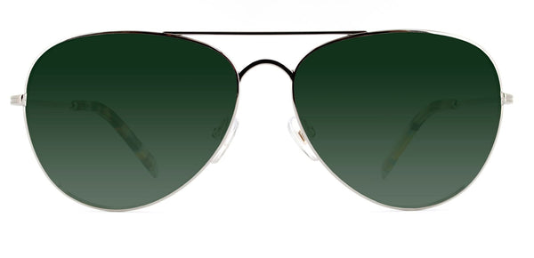 Chrome Silver with Green Gradient