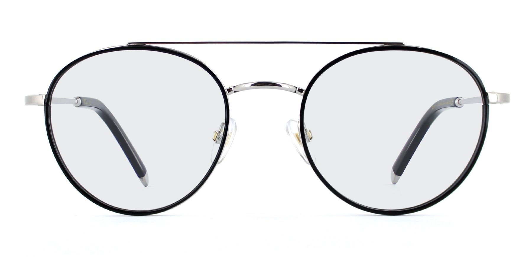 Chrome Silver with Black Piping