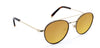 Chrome Gold and Dark Havana Piping with Gold Mirror