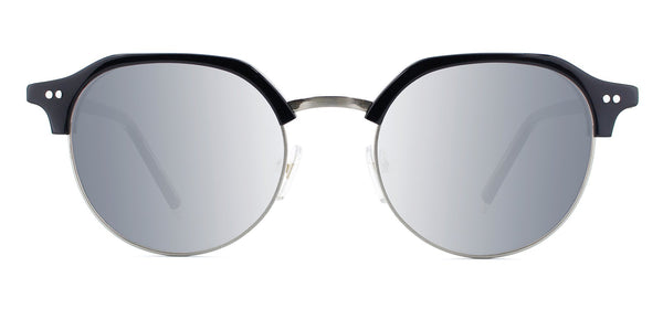 Black with Silver Mirror